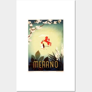 MERANO South Tyrol ITALY Holiday Advertising Art Retro Italian Travel Posters and Art